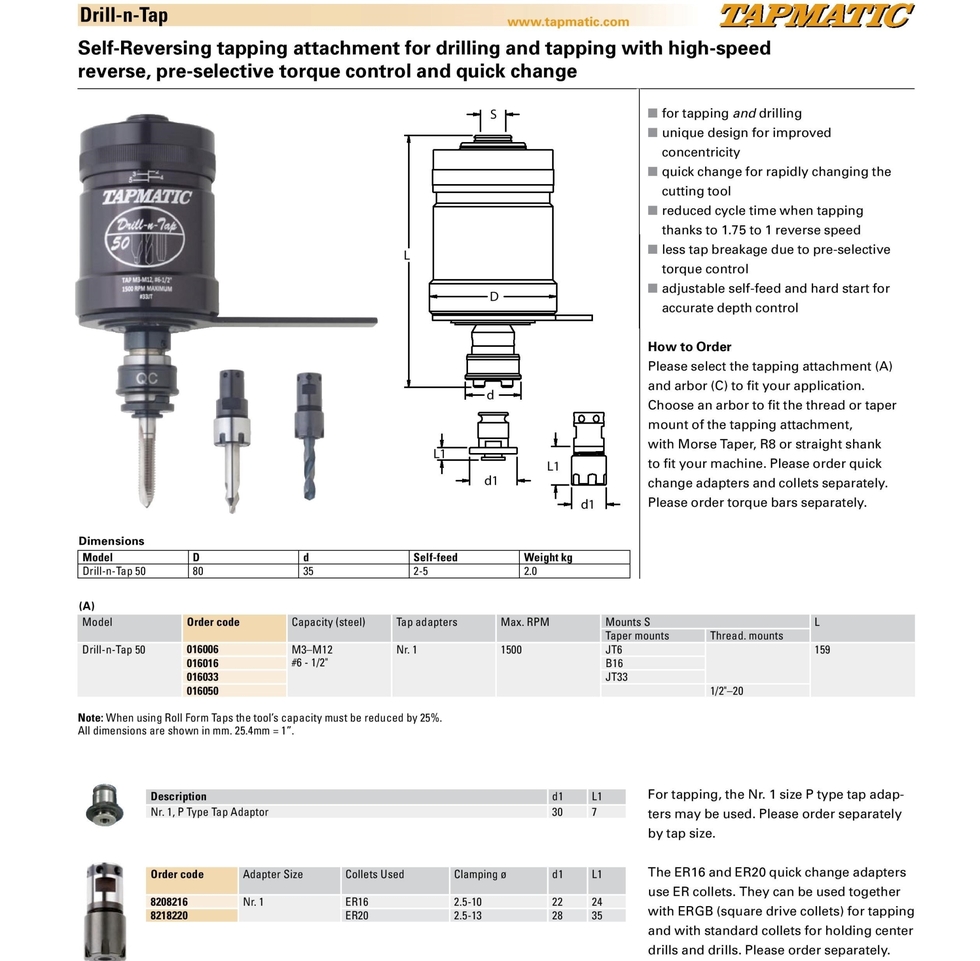 Tapmatic Drill-n-Tap website 01